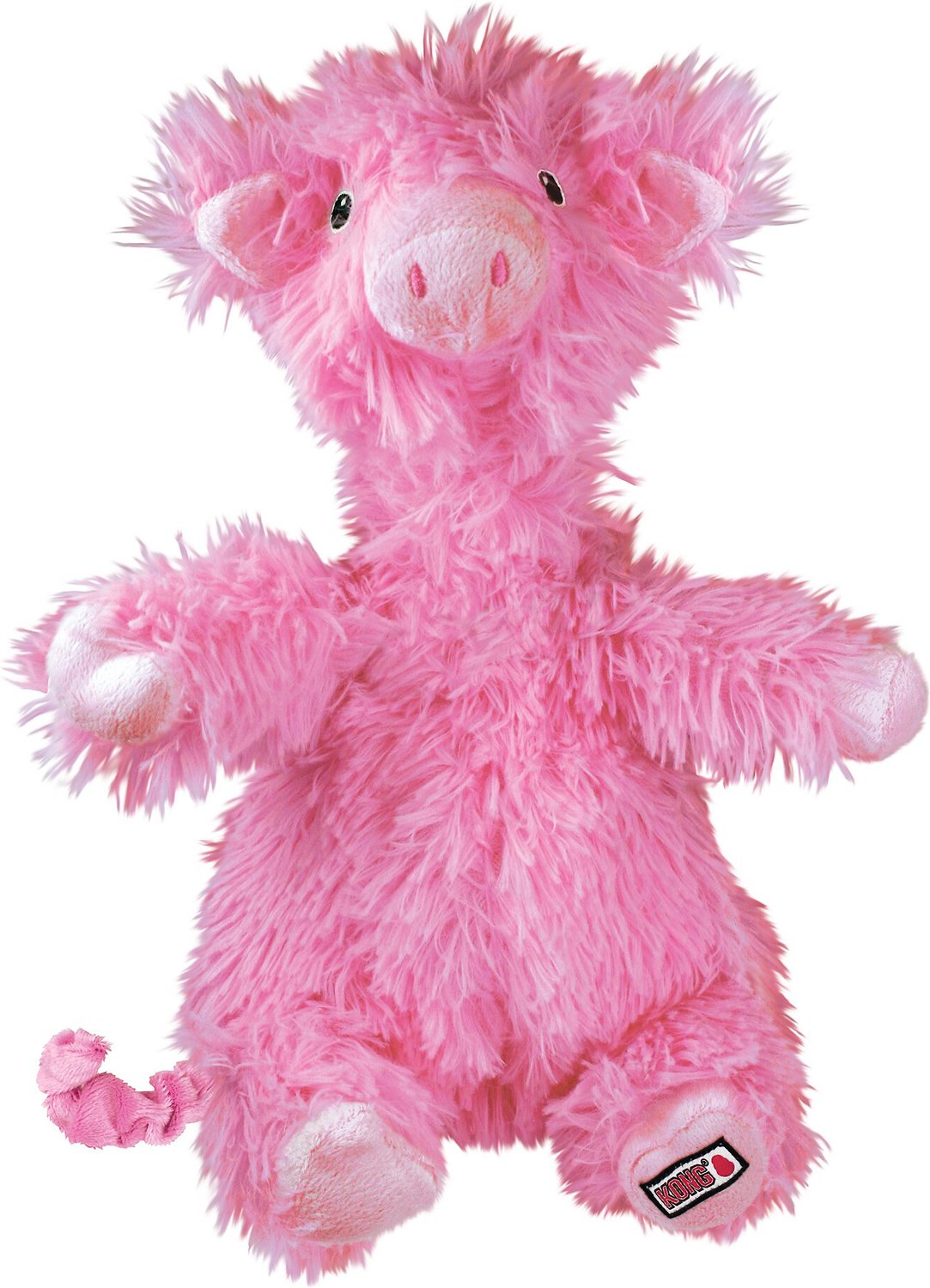 stuffed pink pig dog toy
