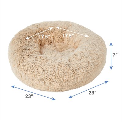 FRISCO Eyelash Cat & Dog Bolster Bed, Sand, Small - Chewy.com