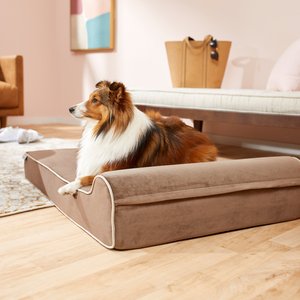 Frisco Orthopedic Chaise Pillow Dog Bed w/Removable Cover, Beige, Large