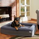 Frisco Orthopedic Rectangular Bolster Cat & Dog Bed w/Removable Cover, Gray, Large