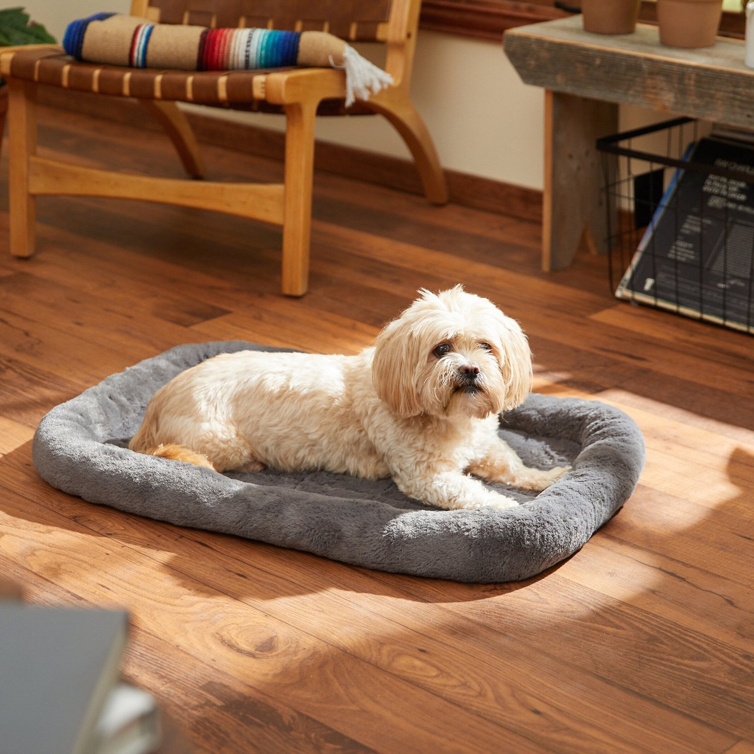 FRISCO Quilted Plush Dog Crate Mat, Gray, 30-in - Chewy.com
