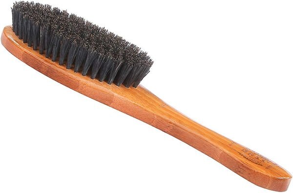 Bass Brushes Shine & Condition Soft Bristle Dog & Cat Brush, Bamboo-Dark Finish slide 1 of 9