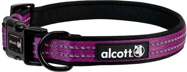 Alcott Adventure Polyester Reflective Dog Collar, Purple, Medium: 14 to 20-in neck slide 1 of 2
