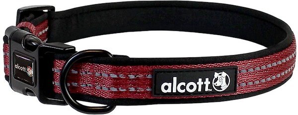 Alcott Adventure Polyester Reflective Dog Collar, Red, Medium: 14 to 20-in neck slide 1 of 2