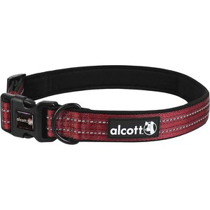 Alcott Adventure Polyester Reflective Dog Collar, Red, X-Large: 22 to 30-in neck