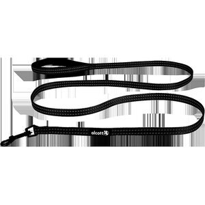Alcott Adventure Polyester Reflective Dog Leash, Black, Small: 6-ft long, 5/8-in wide