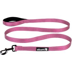 Alcott Adventure Polyester Reflective Dog Leash, Pink, Large: 6-ft long, 1-in wide