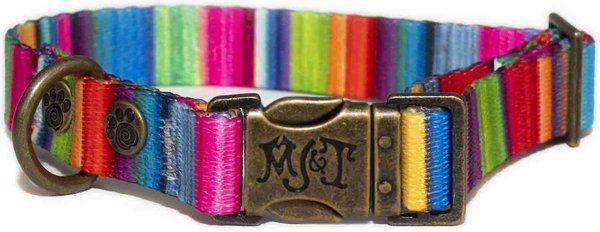 Merry Jane & Thor Kaleidoscope Polyester Dog Collar, X-Small: 8.5 to 12-in neck, 5/8-in wide slide 1 of 5