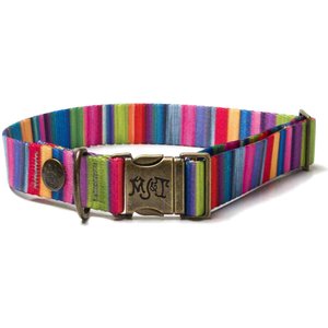 Merry Jane & Thor Kaleidoscope Polyester Dog Collar, Small: 12 to 17-in neck, 1-in wide