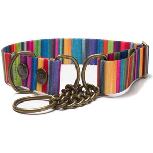 Merry Jane & Thor Kaleidoscope Polyester Martingale Dog Collar, Large: 18 to 25-in neck, 1.25-in wide