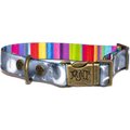 Merry Jane & Thor Starry Night Polyester Dog Collar, Silver & White, X-Small: 8.5 to 12-in neck, 5/8-in wide