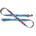 Merry Jane & Thor Starry Night Polyester Dog Leash, Blue & Yellow, Small: 5-ft long, 5/8-in wide