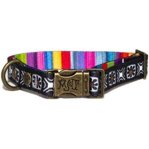 Merry Jane & Thor Tribeca Polyester Dog Collar, X-Small: 8.5 to 12-in neck, 5/8-in wide