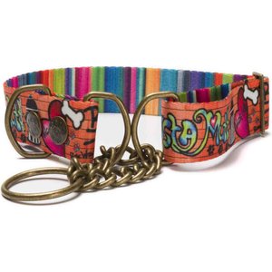 Merry Jane & Thor GangstaMutt Dogs Rule Polyester Martingale Dog Collar, Large: 18 to 25-in neck, 1.25-in wide
