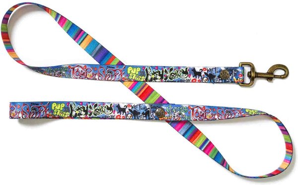 Merry Jane & Thor GangstaMutt Kat Fight Polyester Dog Leash, Small: 5-ft long, 5/8-in wide slide 1 of 5