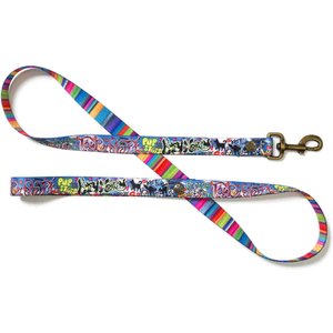 Merry Jane & Thor GangstaMutt Kat Fight Polyester Dog Leash, Large: 5-ft long, 1-in wide