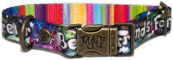 Merry Jane & Thor GangstaMutt Best Friends Forever Polyester Dog Collar, X-Small: 8.5 to 12-in neck, 5/8-in wide slide 1 of 6