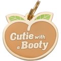 Two Tails Pet Company Cutie With A Booty Personalized Dog & Cat ID Tag