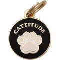 Two Tails Pet Company Cattitude Personalized Cat ID Tag