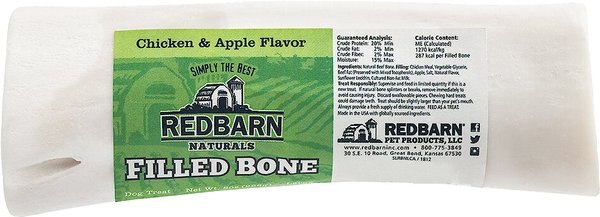 Redbarn Filled Bone Natural Chicken & Apple Flavor Chew Dog Treat, Large, 8-oz slide 1 of 2