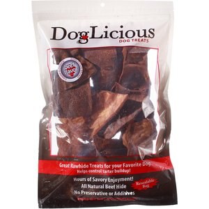Canine's Choice DogLicious Beef Flavored Chips Rawhide Dog Treats, 1-lb bag