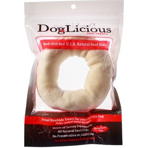 Canine's Choice DogLicious 5.5" Donut Rawhide Dog Treat