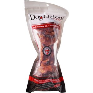 Canine's Choice DogLicious Beef Flavor Bone Rawhide Dog Treat, 9 - 10"