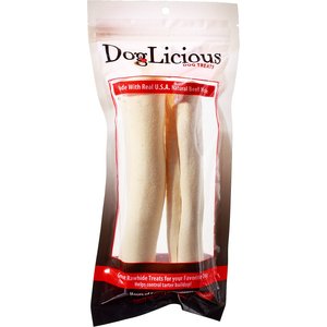 Canine's Choice DogLicious 8" Natural Retriever Rolls Rawhide Dog Treats, 2 count