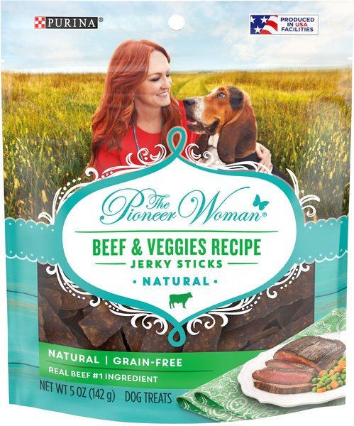 The Pioneer Woman Natural Grain-Free Beef & Veggies Recipe Jerky Sticks Dog Treats, 5-oz pouch slide 1 of 10