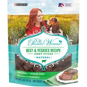 The Pioneer Woman Natural Grain-Free Beef & Veggies Recipe Jerky Sticks Dog Treats, 5-oz pouch