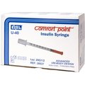 Exel Comfort Point Insulin Syringes U-40 29 Gauge x 0.5-in, 1cc, 10 syringes