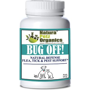 Natura Petz Organics Bug Off! Natural Defense Dog & Cat Supplement, 90 count