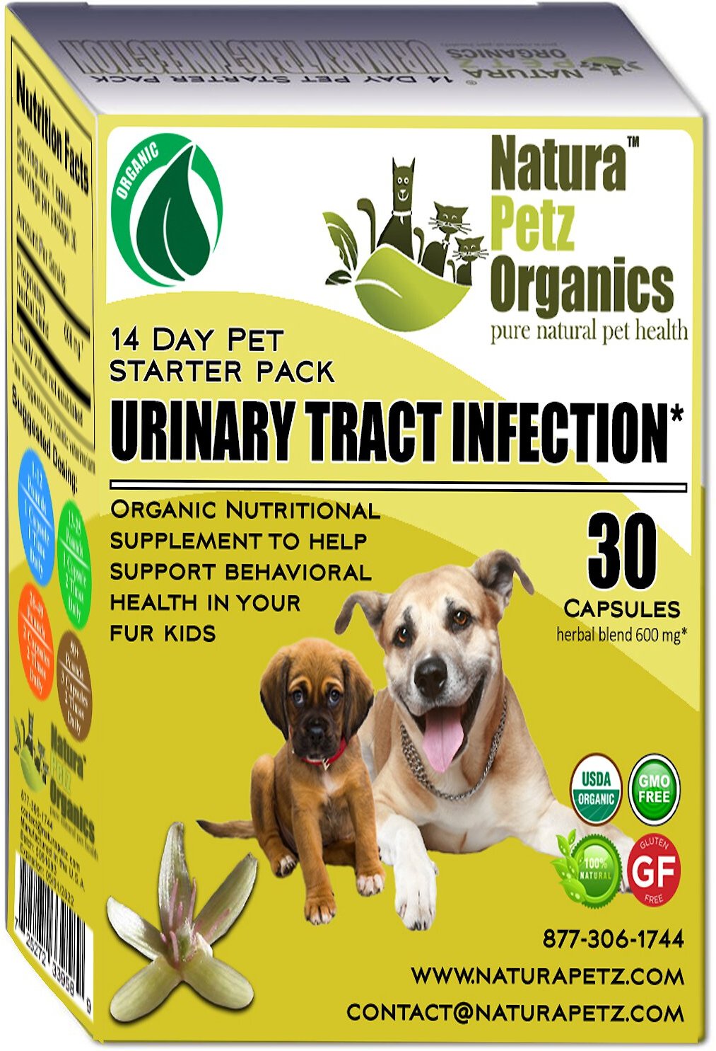 Natura Petz Organics Urinary Tract Infection Starter Pack Dog