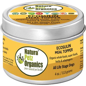 Natura Petz Organics Ecosulin Turkey Flavored Powder Hormone Supplement for Dogs, 4-oz tin