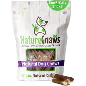 Nature Gnaws Bully Stick Bites 2 - 3" Dog Treats, 60 count