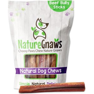 Nature Gnaws Jumbo Bully Sticks 5 - 6" Dog Treats, 12 count