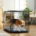 Frisco Fold & Carry Double Door Collapsible Wire Dog Crate & Mat Kit