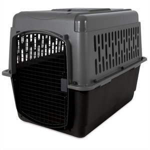 Aspen Pet Traditional Dog & Cat Kennel, Gray/Black, 36-in
