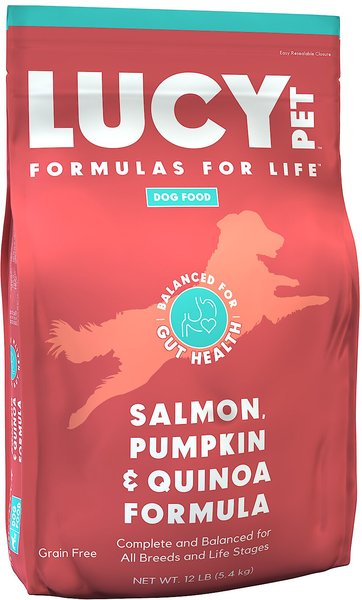Lucy Pet Products Grain-Free Salmon, Pumpkin & Quinoa Formula Dry Dog Food,  12-lb bag slide 1 of 9