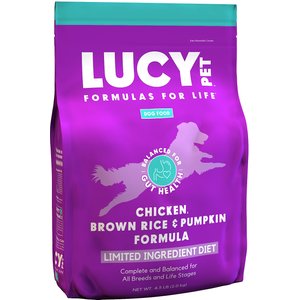Lucy Pet Products Limited Ingredient Diet Chicken, Brown Rice & Pumpkin Formula Dry Dog Food, 4.5-lb bag