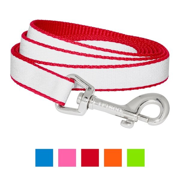 Frisco Solid Polyester Reflective Dog Leash, Red, Small: 6-ft long, 5/8-in wide slide 1 of 6