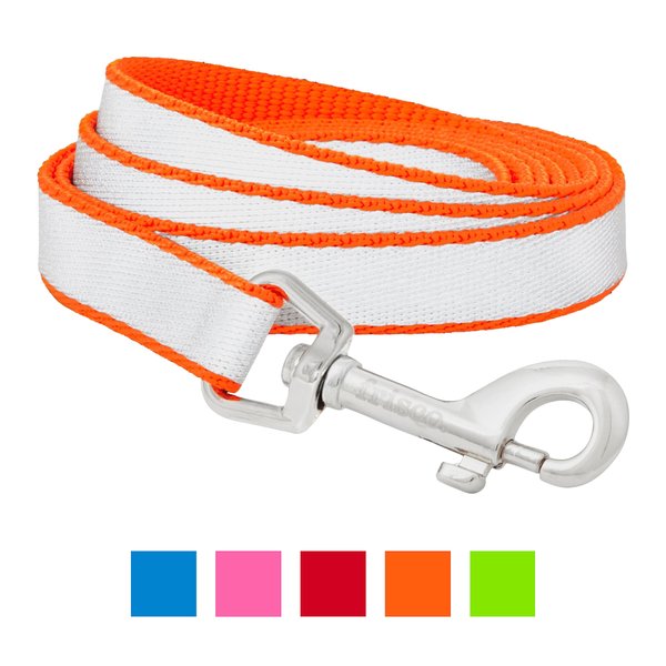 Frisco Solid Polyester Reflective Dog Leash, Orange, Small: 6-ft long, 5/8-in wide slide 1 of 6