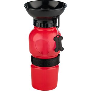 Highwave AutoDogMug Portable Dog Water Bottle & Bowl, 20-oz bottle, Red