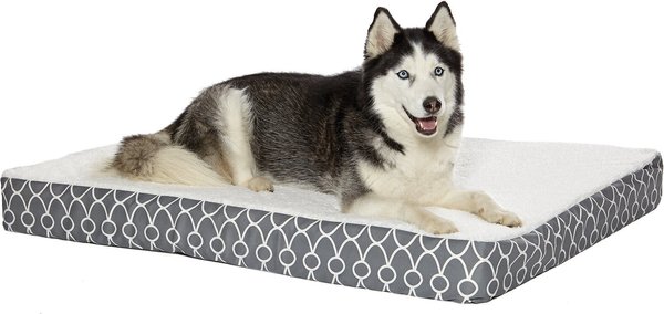 MidWest Double-Thick Orthopedic Pillow Dog Bed, Gray, X-Large slide 1 of 4