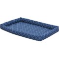 MidWest QuietTime Couture Ashton Bolster Dog Crate Mat, Blue, X-Large
