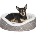 MidWest Cradle Nesting Orthopedic Bolster Cat & Dog Bed w/Removable Cover, Mushroom/White, X-Small