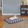 MidWest QuietTime Couture Empress Pillow Dog Bed w/Removable Cover, Plum Stripe, Medium