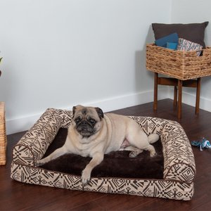 FurHaven Southwest Kilim Cat & Dog Bed, Desert Brown, Medium