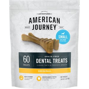 American Journey Grain-Free Small Dental Dog Treats Original Flavor, 60 count