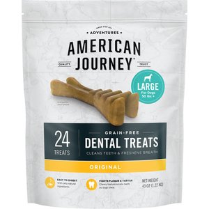 American Journey Large Grain-Free Original Dental Dog Treats, 43-oz bag, 24 count
